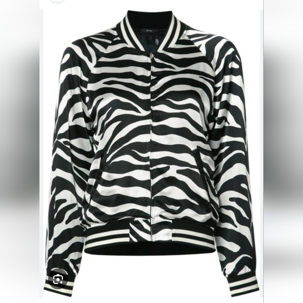 R13 Bomber Jackets Zebra. Silk